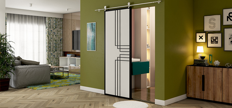 sliding bathroom door installation in Bracebridge